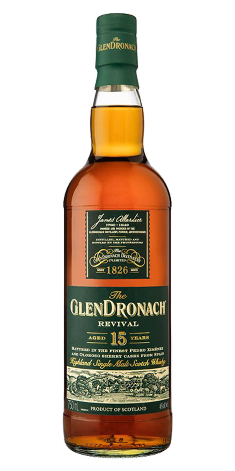 The Glendronach Revival 15 Year Single Malt Scotch Whisky, 750ml