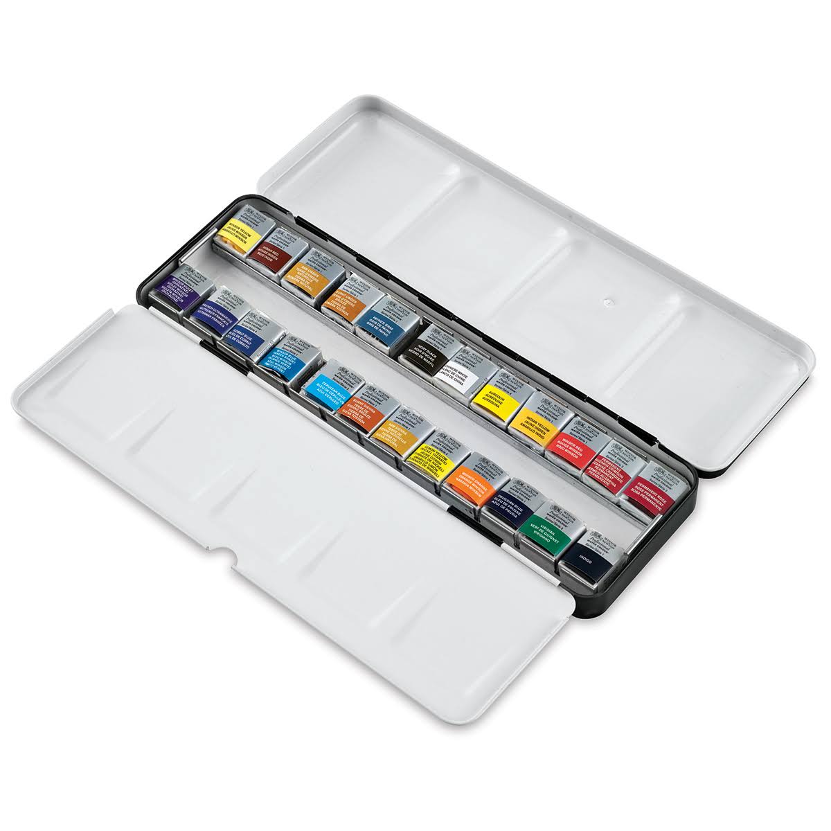 Winsor & Newton Professional Watercolour Sketchers Box Set with Lightweight Metal Case and 24 Half Pans
