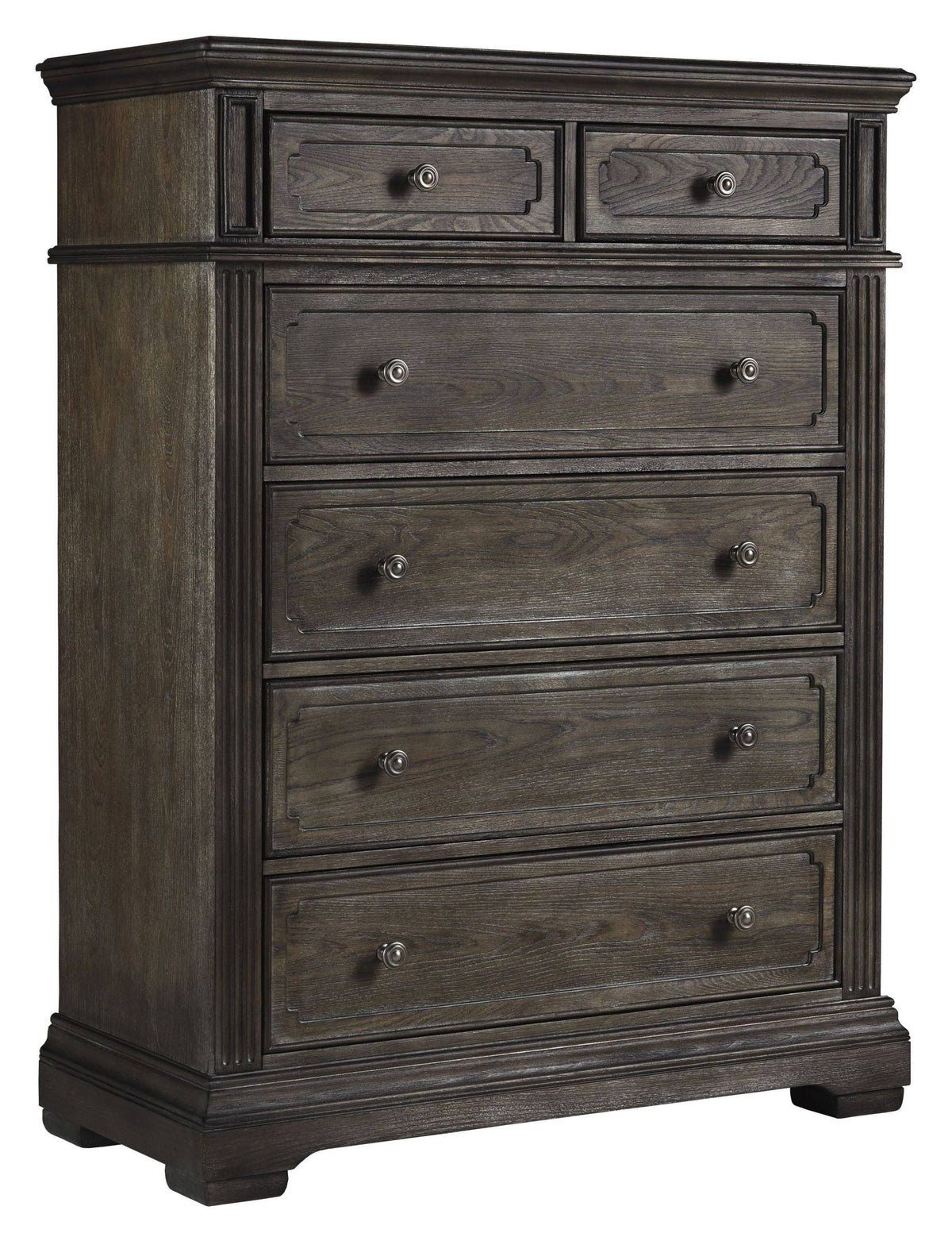 Mikalene B737-46 Six-Drawer Chest in Brown Metallic