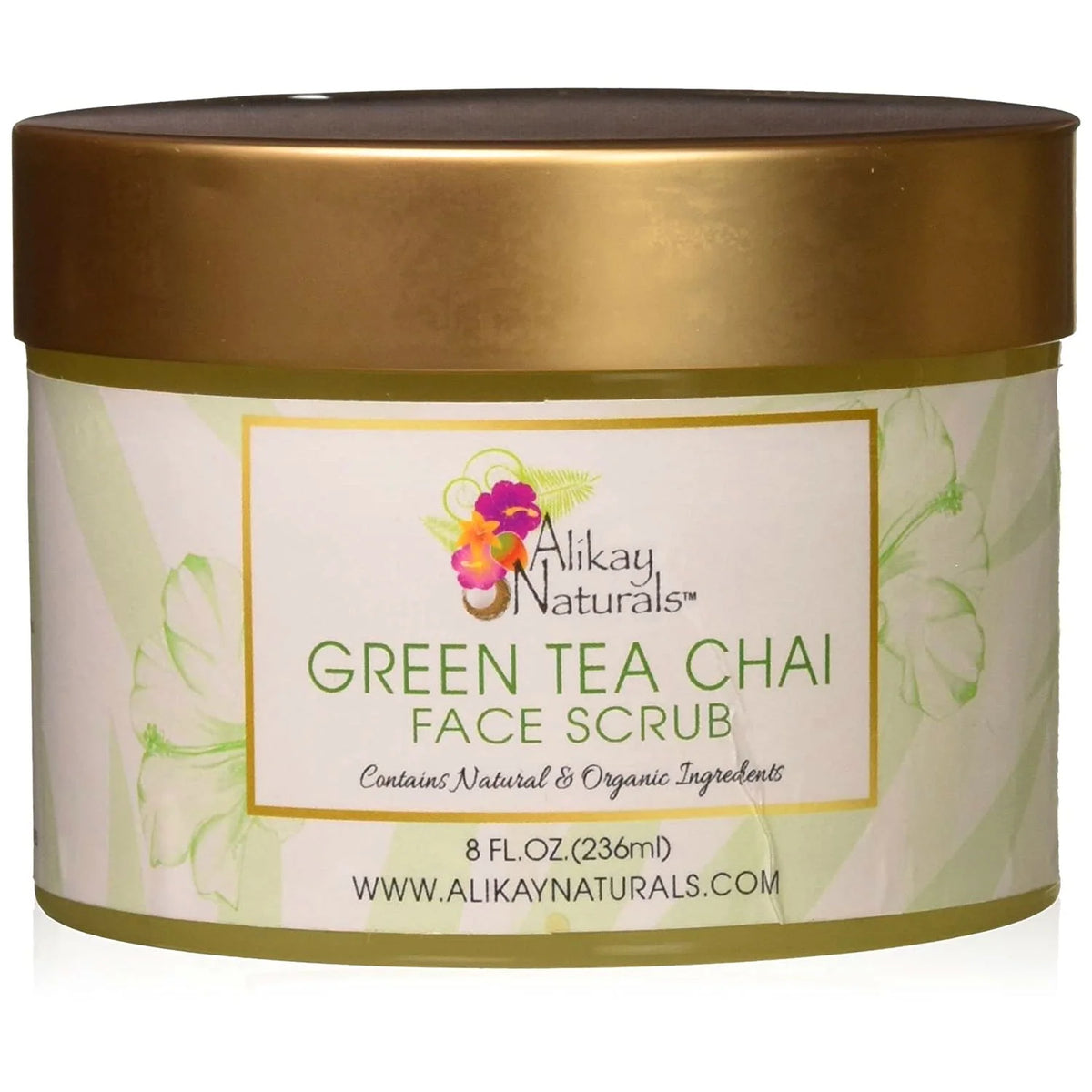 2-Pack Alikay Naturals Green Tea Chai Face Scrub, 8 Oz. Each