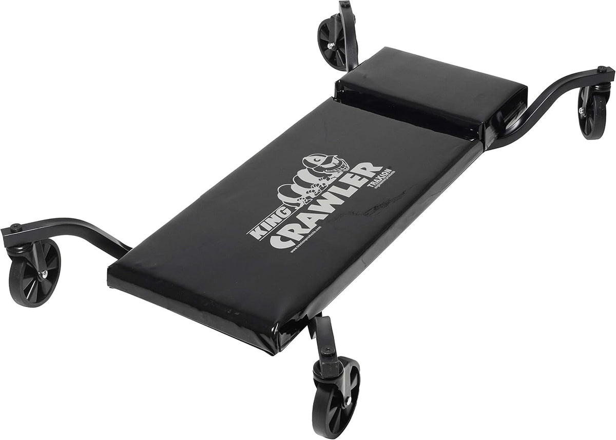 Traxion 1-200 King Crawler Rolling Automotive Mechanic Creeper with 5 All-Terrain Casters