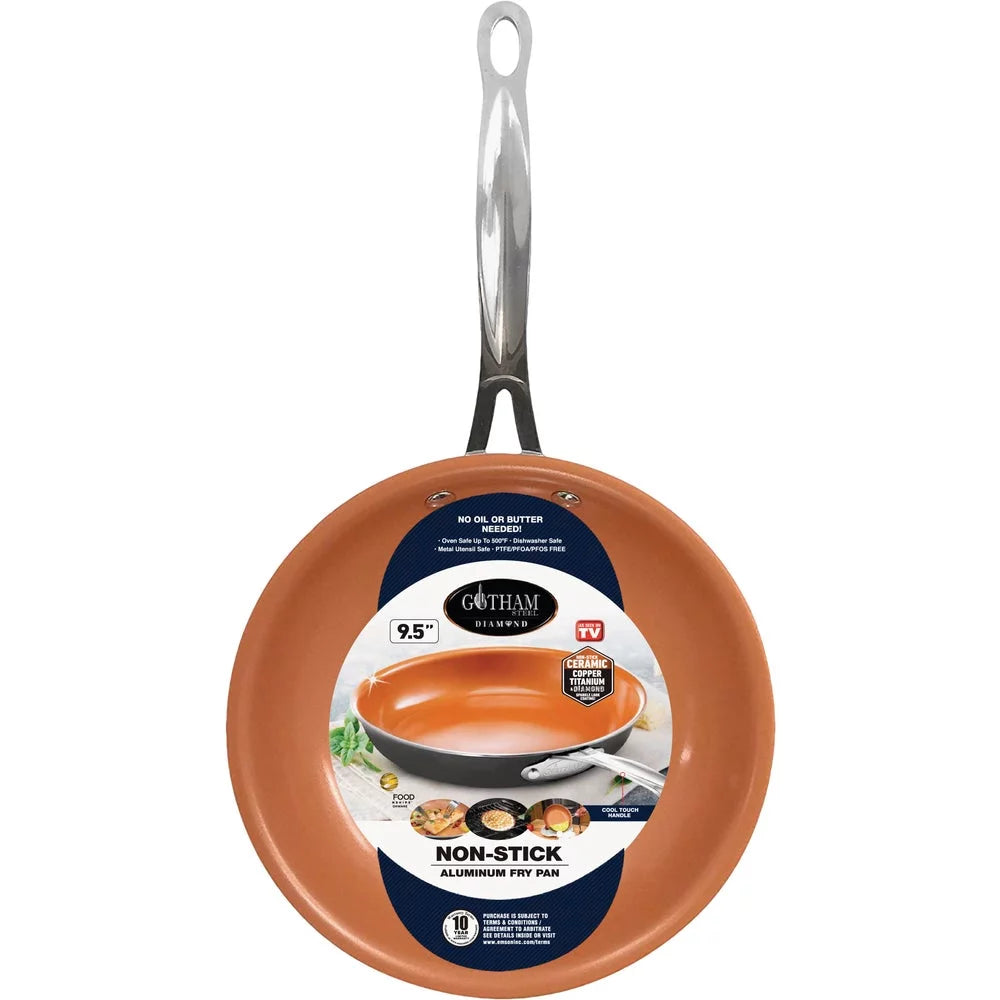Gotham Steel 9.5 In. Copper Ceramic Non-Stick Fry Pan, 1 PK