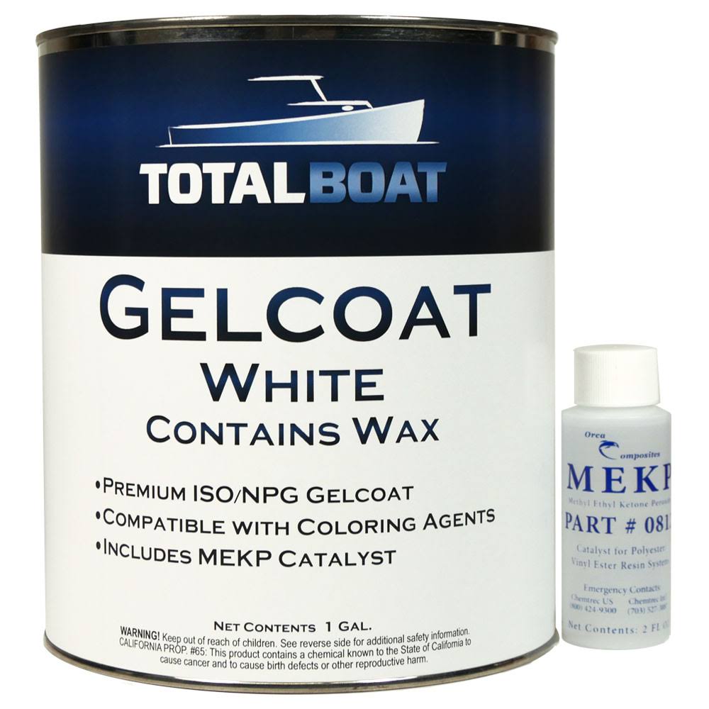 TotalBoat White Gelcoat, Gallon, No Wax