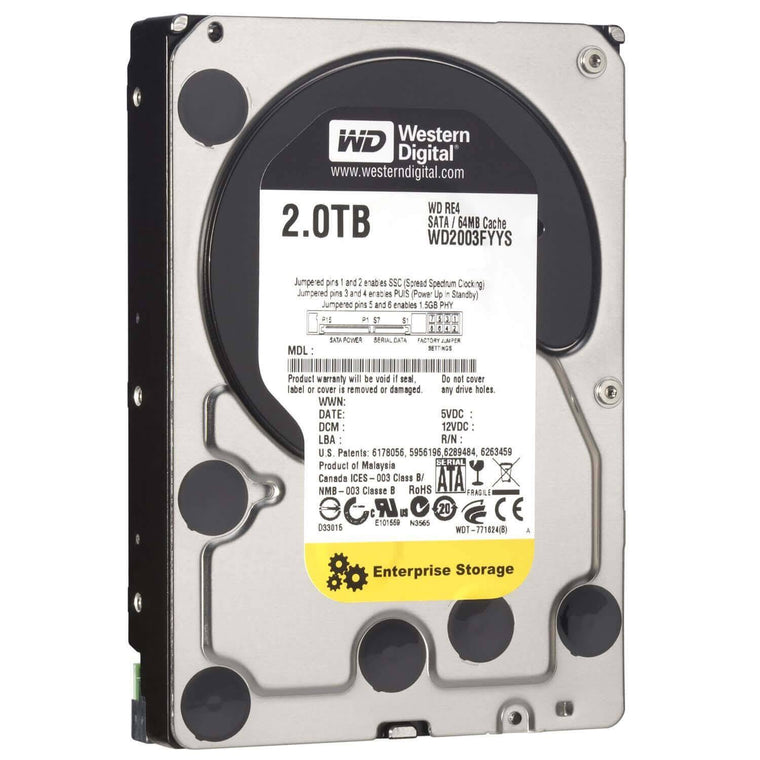 WD RE4 Enterprise SATA Hard Drive, 2TB 3.5-inch Model Wd2003fyys