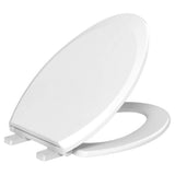 evekare Night Glow Toilet Seat in Blue, Soft Elongated Design with Closed Front