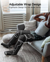 ALLJOY Full-Leg Air Compression Massager with 6 Modes, Memory Controller and 2 Heat Levels for Foot, Knee, Circulation and Pain Relief