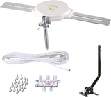 LAVA OmniPro HD-8008 4K HD TV Antenna with 360-Degree Omnidirectional Reception, Installation Kit and FiveStar J-Pole