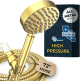 HammerHead Showers Oil Rubbed Bronze Handheld Shower Head with 6ft Hose, Brass Holder, Adjustable Bracket, Detachable Wand, and 1.75 GPM Low-Flow Water Saving Design
