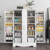 47-Inch Kitchen Pantry Cabinet with Drawer, Adjustable Shelves and White Finish for Home or Office Storage