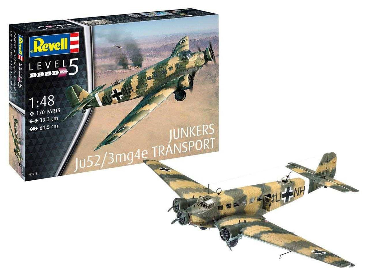 Revell Junkers Ju52-3m Transport Model Kit, 03918