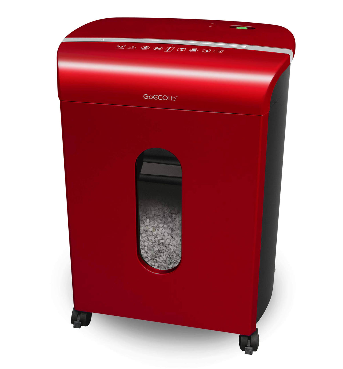 Goecolife GMW124P-RED 12-Sheet High-Security Microcut Paper Shredder in Red