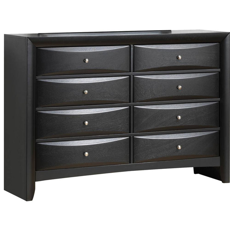 Glory Furniture Marilla Black 8-Drawer Dresser, Model G1500-D
