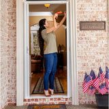 Retractable Screen Door by Larson Brisa, 36-in x 96-in Brown Aluminum Frame, Model 77210481