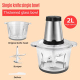 Homgeek 250W Electric Meat Grinder and Kitchen Blender with 2L Stainless Steel Bowl and 2 Speed Settings