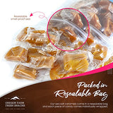 Oregon Farm Fresh Snacks Individually Wrapped Sea Salt and Vanilla Caramels, Soft Gluten-Free Chewy Candy, 16 oz