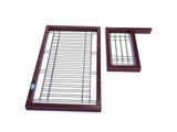samnewrate Freestanding Adjustable Pet Gate for Dogs, Solid Wood Indoor Safety Gate
