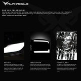 Alpha Owls 8710401 Crystal Headlights with Switchback Sequential LED Light Bar and Startup Light, Black and Amber, Fits 2009-2018 Dodge Ram 1500, 2500 and 3500 and 2019-2023 Classic Halogen Models