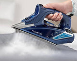 Rowenta DW9280 Steam Force Iron with 400-Hole Stainless Steel Soleplate, 1800-Watt, Blue