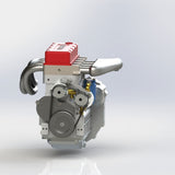 CISON L4-175 Assembled RC Engine Model, 17.5cc Mini OHV Inline Four-Cylinder Four-Stroke Gasoline Engine with Water Cooling, for RC Cars and Ships