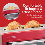 Red Hamilton Beach Toastation 22724, Combining a 2-Slice Toaster with Toaster Oven