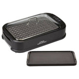 Power Smokeless Indoor Grill Featuring Tempered Glass Lid and Interchangeable Griddle