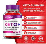 3-Pack Asante Keto ACV Gummies with Apple Cider Vinegar and Vitamin B12, 180 Gummies