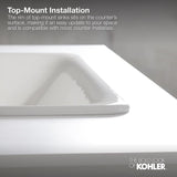 KOHLER K-20000-0 Caxton White Under-Mount Bathroom Sink