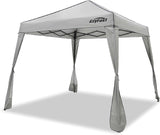 EzyFast Elegant 6 x 6-Foot Pop-Up Beach Shelter in Khaki, Compact Portable Canopy with 7.5 x 7.5 ft Base for Camping, Hiking, Fishing and Picnics