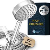 HammerHead Showers Oil Rubbed Bronze Handheld Shower Head with 6ft Hose, Brass Holder, Adjustable Bracket, Detachable Wand, and 1.75 GPM Low-Flow Water Saving Design