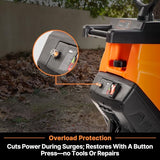 LawnMaster FD1503 15-Amp Electric Wood Chipper Shredder with 1.8-Inch Cutting Diameter and 14:1 Maximum Reduction