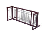 samnewrate Freestanding Adjustable Pet Gate for Dogs, Solid Wood Indoor Safety Gate