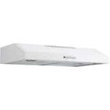 GE 30 Convertible Range Hood in White on White