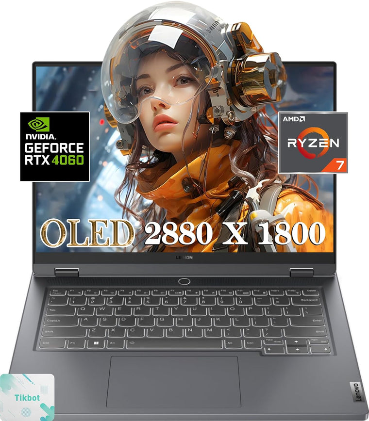 Lenovo Legion Slim 5 14.5-Inch OLED Gaming Laptop with Ryzen 7 7840HS, NVIDIA GeForce RTX 4060 8GB, 16GB RAM, 1TB SSD, 2880 x 1800 Display, Windows 11 Home and Mouse Pad