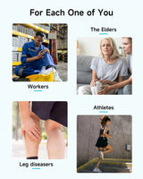 ALLJOY Full-Leg Air Compression Massager with 6 Modes, Memory Controller and 2 Heat Levels for Foot, Knee, Circulation and Pain Relief