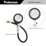 Prokomon Engine Compression Tester Kit for Petrol and Gasoline Engines, Featuring M10, M12, M14, M16, and M18 Adapters