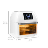 16.9qt Family-Size Air Fryer Countertop Oven with 10-in-1 Cooking Functions, 1800W Rotisserie and Dehydrator, White