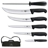 Victorinox Fibrox Pro Competition BBQ Set, 7-Piece Natural and Black