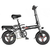 250W Folding Fat-Tire Electric Bike with Removable Battery for Adults and Teenagers, Black