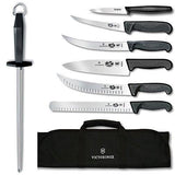 Victorinox Fibrox Pro Competition BBQ Set, 7-Piece Natural and Black