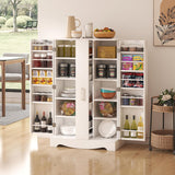 47-Inch Kitchen Pantry Cabinet with Drawer, Adjustable Shelves and White Finish for Home or Office Storage