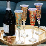 Vietri Regalia Purple Champagne Glass