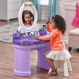 Step2 Pretty & Posh Kids Pretend-Play Vanity Set with Stool, Purple