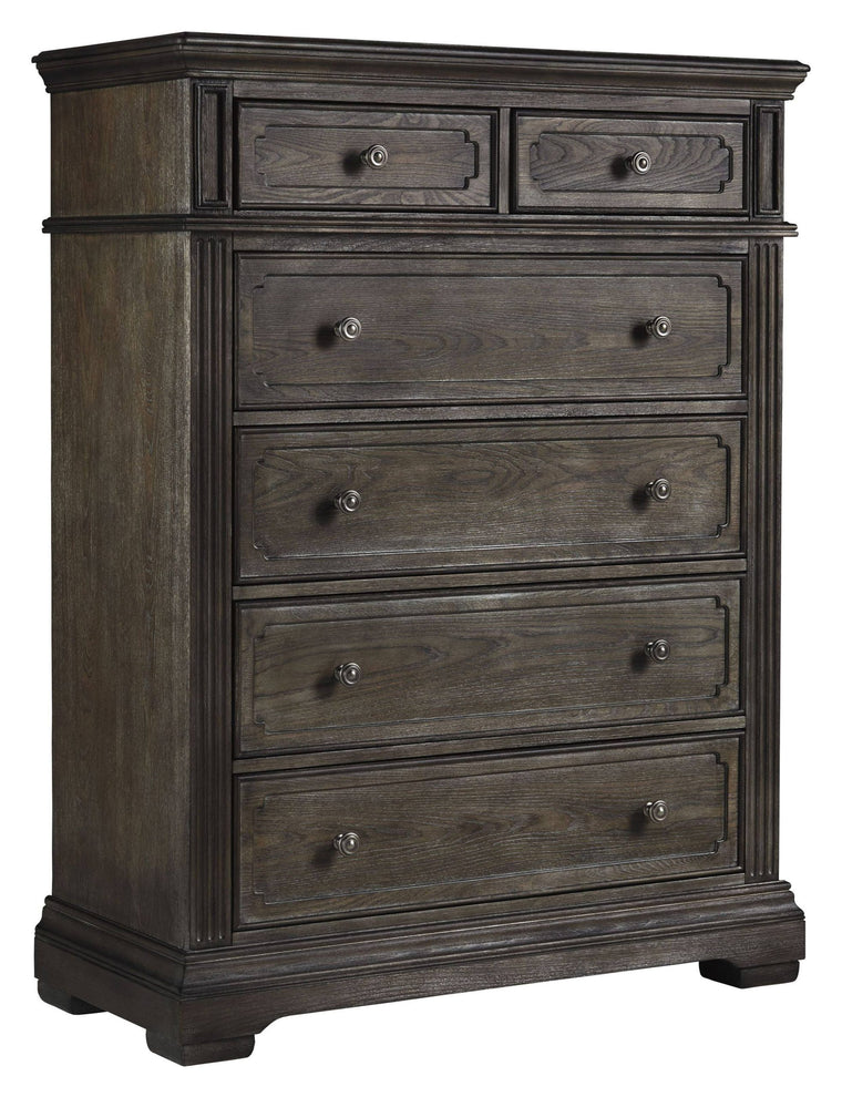 Mikalene B737-46 Six-Drawer Chest in Brown Metallic