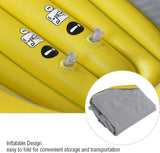 2-Person Yellow Inflatable Kayak Boat, Heavy-Duty PVC Air Canoe with Two Paddle Mounts and Double-Valve Design