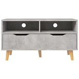 35.4 x 15.7 x 19.1 Inch High-Gloss White TV Stand with Storage Cabinet, Engineered Wood Low Console for Small Living Rooms, Bedrooms and Offices