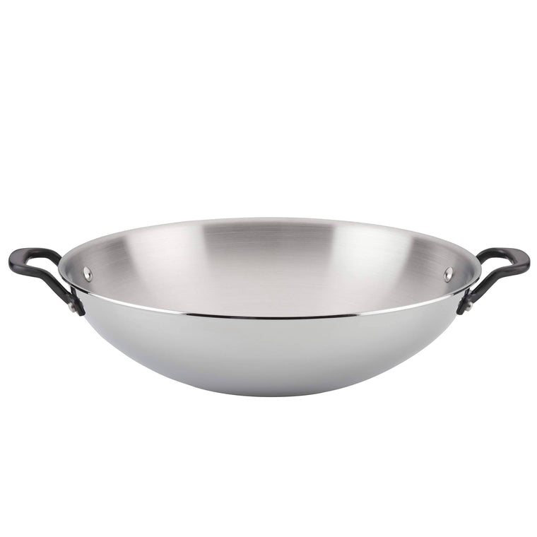 KitchenAid 15-Inch Stainless Steel Wok, Crafted with 5-Ply Clad Construction