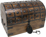 Pack of 2 Nautical Cove X-Large Pirate Treasure Chests, 16 x 11 x 10.5, with Iron Lock and Skeleton Key
