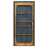 Bronze Reversible-Handing Security Door with Wood Guard by Precision Screen & Security