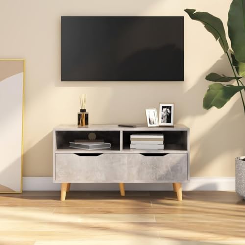35.4 x 15.7 x 19.1 Inch High-Gloss White TV Stand with Storage Cabinet, Engineered Wood Low Console for Small Living Rooms, Bedrooms and Offices
