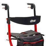 Drive Medical Nitro Euro-Style Rollator Walker in Red